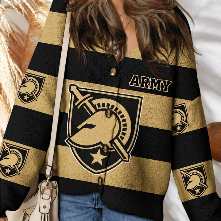 Army Black Knights | Unisex V-neck Knitted Fleece k77225