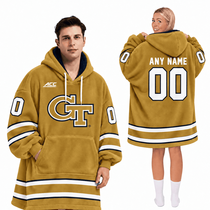 Georgia Tech Yellow Jackets | Football Unisex Blanket Hoodie BH85632