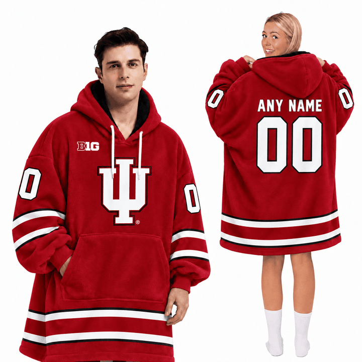 Indiana Hoosiers | Football Unisex Blanket Hoodie BH85632