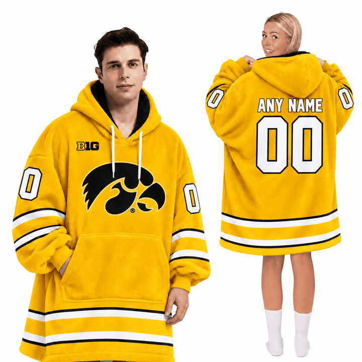 Iowa Hawkeyes | Football Unisex Blanket Hoodie BH85632