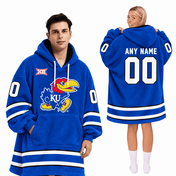 Kansas Jayhawks | Football Unisex Blanket Hoodie BH85632