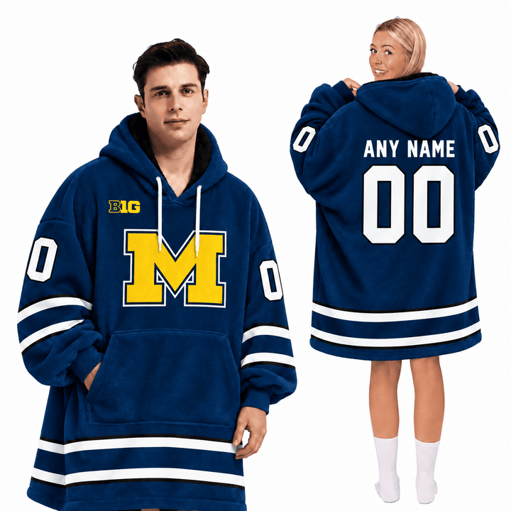 Michigan Wolverines | Football Unisex Blanket Hoodie BH85632
