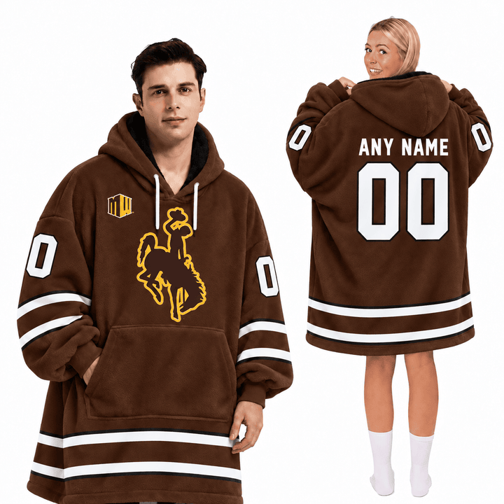 Wyoming Cowboys | Football Unisex Blanket Hoodie BH85632