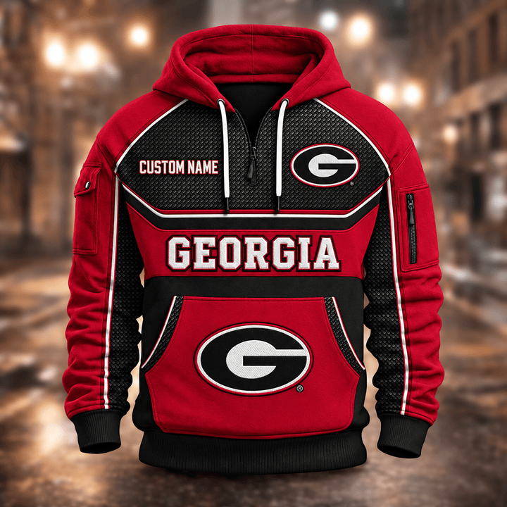 Georgia Bulldogs | Football Quarter Zip Hoodie K53395