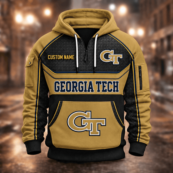 Georgia Tech Yellow Jackets | Football Quarter Zip Hoodie K53395