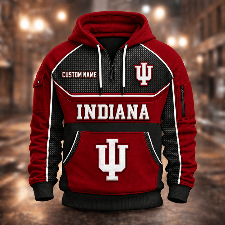 Indiana Hoosiers | Football Quarter Zip Hoodie K53395