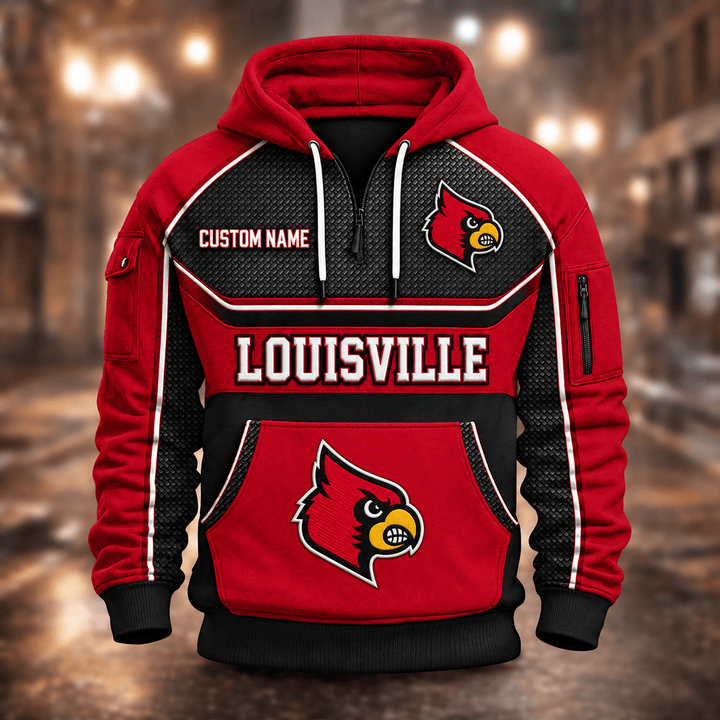 Louisville Cardinals | Football Quarter Zip Hoodie K53395