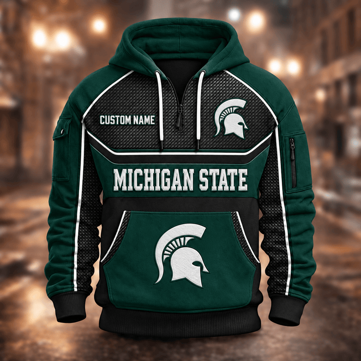 Michigan State Spartans | Football Quarter Zip Hoodie K53395