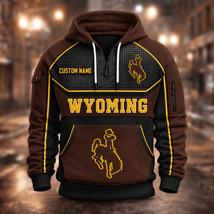 Wyoming Cowboys | Football Quarter Zip Hoodie K53395