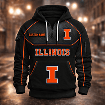 Illinois Fighting Illini | Football Quarter Zip Hoodie K53395