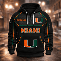 Miami Hurricanes | Football Quarter Zip Hoodie K53395