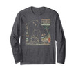 Vintage Japanese Art -Elephant and Birds- Stylish Design Long Sleeve T-Shirt