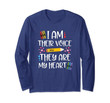 I Am Their Voice They Are My Heart Gift For SPED Teachers Long Sleeve T-Shirt