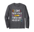 I Am Their Voice They Are My Heart Gift For SPED Teachers Long Sleeve T-Shirt