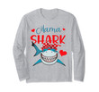Mama Sharks Glasses Tshirt gift for Womens Long Sleeve T-Shirt