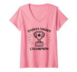 Womens Trivia Night Champion Winner Trophy Quiz Game Prize Champ V-Neck T-Shirt