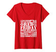 Womens I Stand Behind Those Who Serve - American Flag Red Friday V-Neck T-Shirt