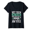 Womens Vet Tech Ninja Veterinary Technician Animal Lover Gift V-Neck T-Shirt