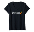 Womens Instacart Personal Shopper Carrot Logo V-Neck T-Shirt