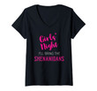 Womens Girls Night Out - I'll Bring Shenanigans V-Neck T-Shirt