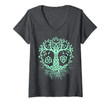 Womens Wiccan, Pagan And Occult Clothing. Celtic Knot Tree Of Life V-Neck T-Shirt