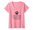 Womens I Don't Care Who Dies In Movie As Long As Dog Lives V-Neck T-Shirt