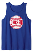 Retro Chicago-Baseball-Stitches Distressed Novelty-Cub-Gift Tank Top