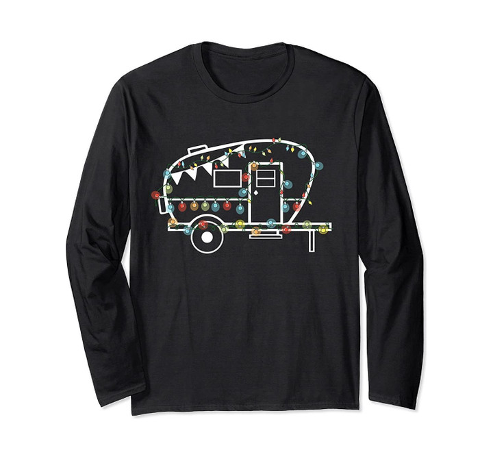 Christmas Ornaments Camper Decoration Funny Camping Lovers Long Sleeve T-Shirt