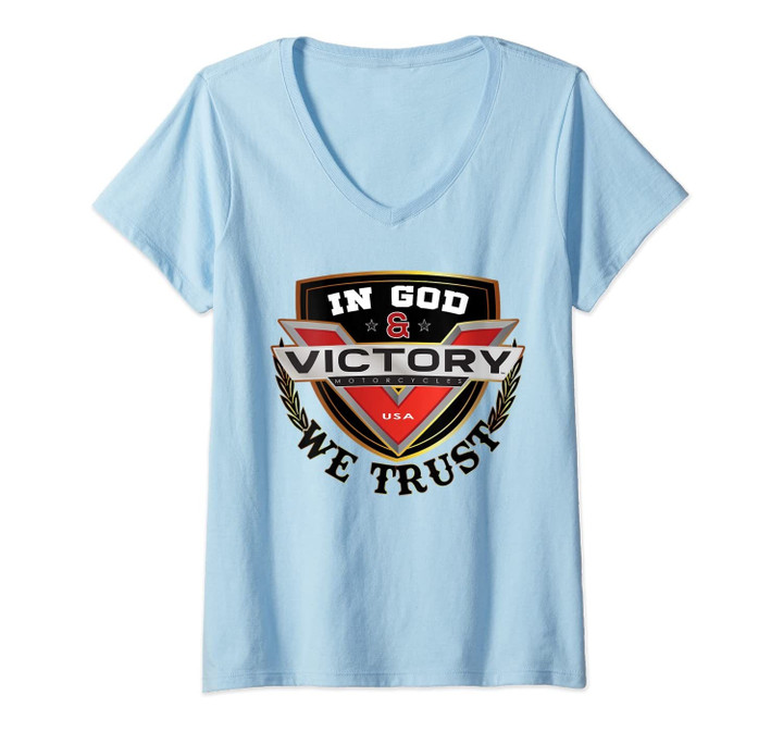 Womens In God And Victory We Trust V-Neck T-Shirt
