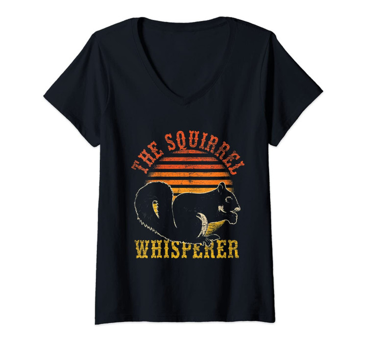 Womens The Squirrel Whisperer V-Neck T-Shirt