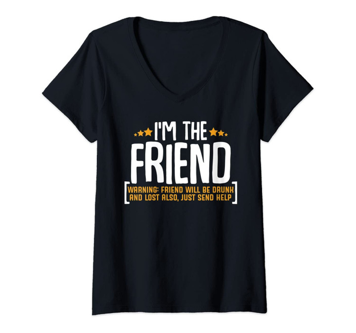 Womens If Lost Or Drunk Please Return To Friend Funny Drinking V-Neck T-Shirt