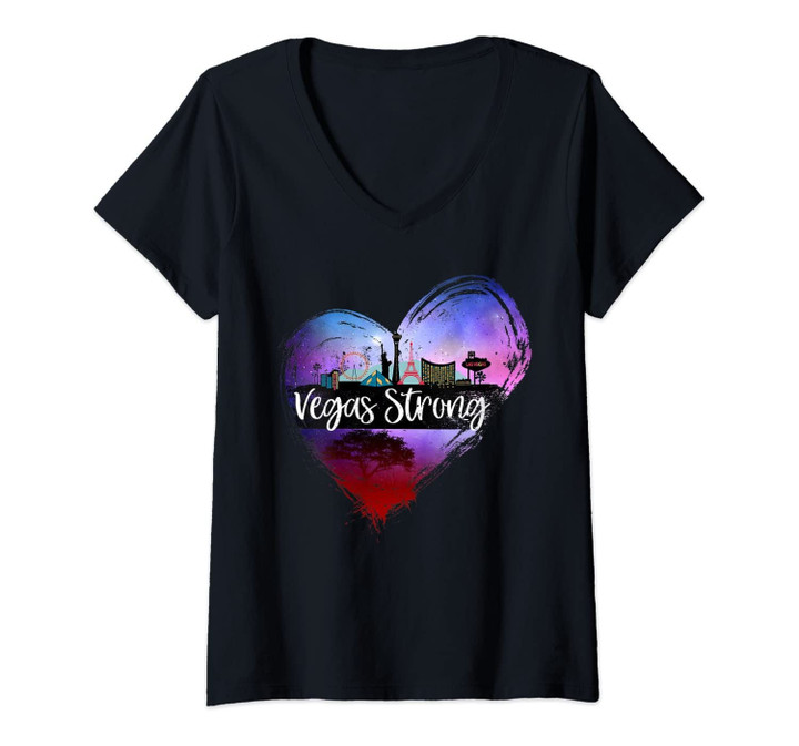 Womens Welcome To Las Vegas Strong The Fabulous City T-Shirt V-Neck T-Shirt