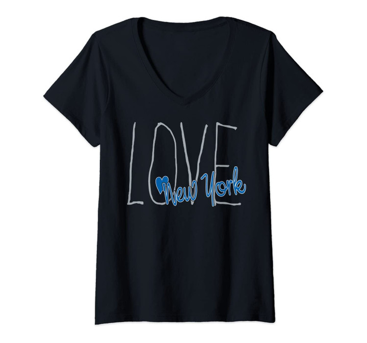 Womens I Love New York V-Neck T-Shirt
