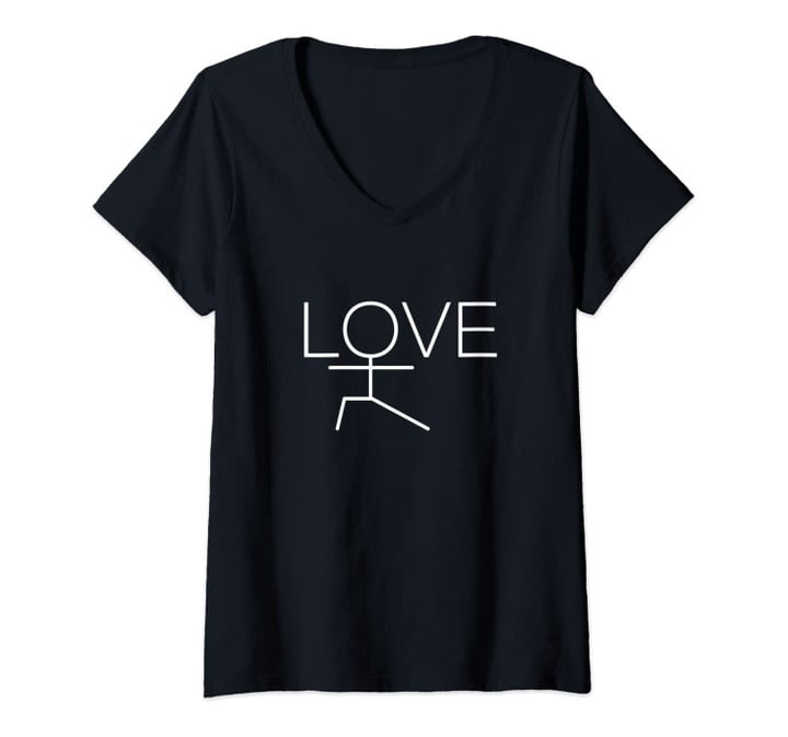 Womens Yoga Gifts For Yoga Instructor Women Girl Love Yoga Themed V-Neck T-Shirt