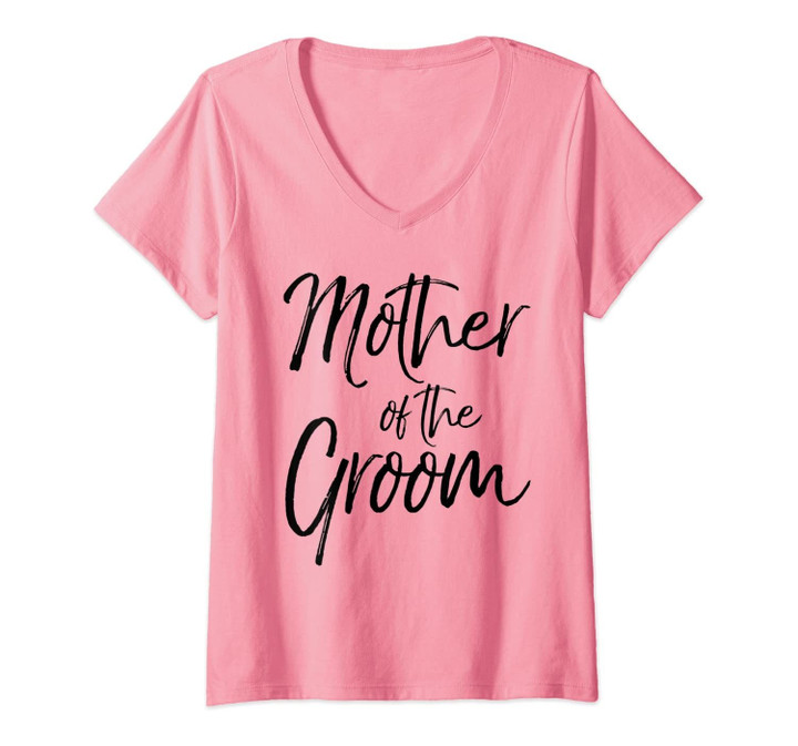 Womens Wedding Bridal Party Gifts For Mom Cute Mother Of The Groom V-Neck T-Shirt