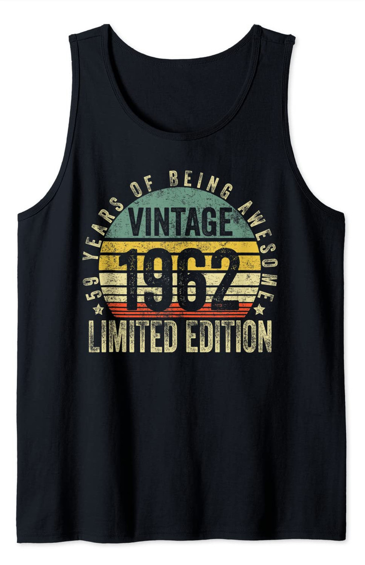 59 Year Old Legendary Retro Vintage Awesome Birthday 1962 Tank Top