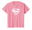Supergirl White & Pink Shield T Shirt