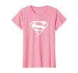 Supergirl White & Pink Shield T Shirt