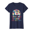 Womens Retro Vintage Grandma Shark Doo Doo Doo Shirt Christmas Gift