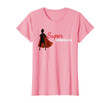 Womens Super Woman Glittery Red Cape T-shirt for Ladies/Women