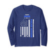 Proud Mom of a Police Officer Flag Long Sleeve Shirt
