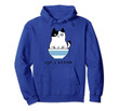Russian Language Hoodie: Cute And Funny Cat In Soup Bowl