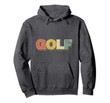 Vintage Golf Hoodie Retro Typography Golfer Pullover