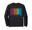 Check Me Out Pansexual Pride Flag Barcode Design Long Sleeve T-Shirt