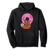 A Sloth Resting On A Donut Funny Pullover Hoodie