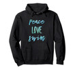 Peace Love Swim Hoodie Swimmer Gift for Teen