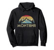 Montana Retro Vintage Mountains Camping Hiking Hoodie