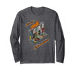 Cat on Analog Modular Synth Funny synthesizer  Long Sleeve T-Shirt
