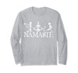 Halloween Yoga Skeleton Meditating Namaste Meditation Gift Long Sleeve T-Shirt