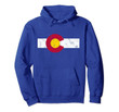 Colorado Flag Hoodie Sweatshirt vintage Distressed
